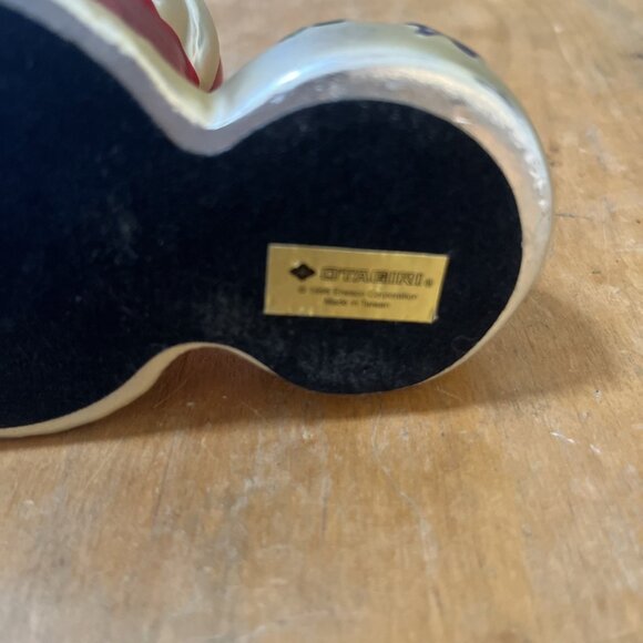 VINTAGE 1996 ENESCO OTAGIRI GLASS SANTA Taper Candle Holder 6.5" tall by 4.5"w s - Picture 9 of 11